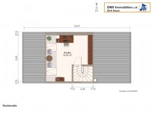 Grundriss Dachstudio